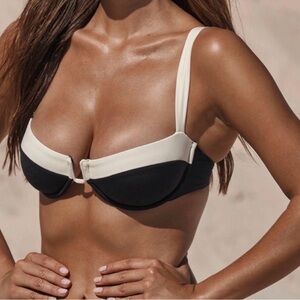 Monday Swimwear Black and Cream Bikini
